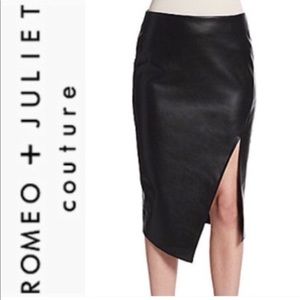 NWT Romeo and Juliet faux Leather pencil skirt